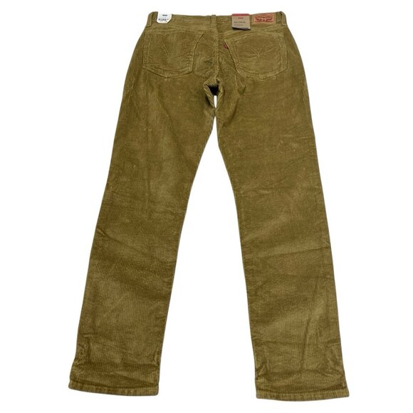 Levis Boyfriend Corduroy Pants Womens 29x30 Tan Mid Rise Relaxed Tapered Leg - Picture 2 of 12